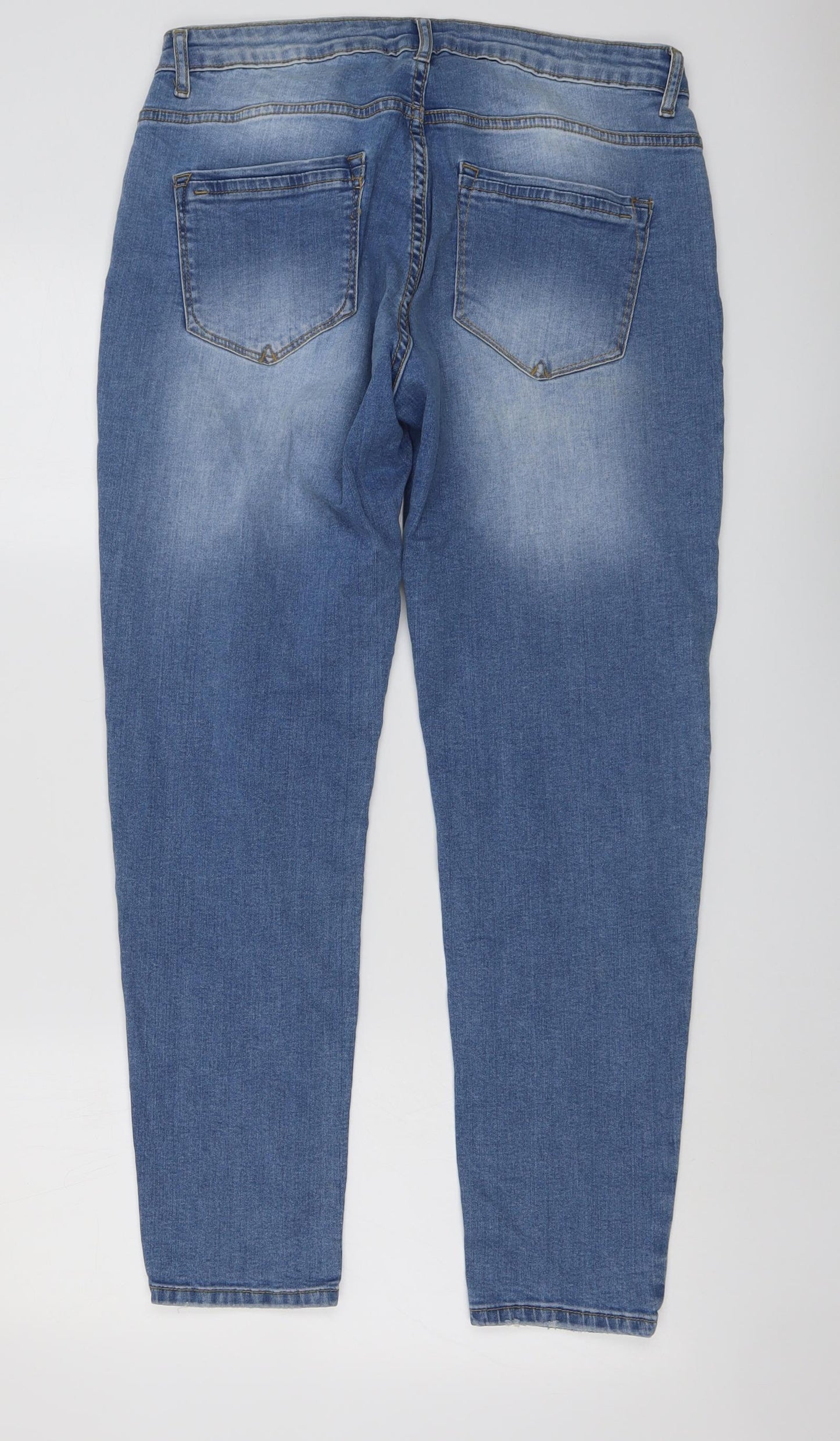 RESERVED Womens Blue Cotton Jegging Jeans Size 12 L29 in Regular Button