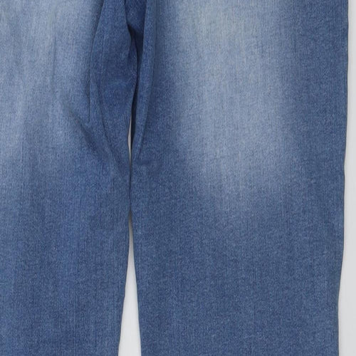 RESERVED Womens Blue Cotton Jegging Jeans Size 12 L29 in Regular Button