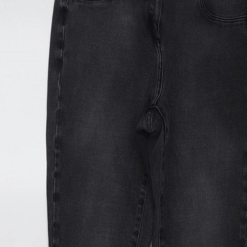 NEXT Womens Grey Cotton Skinny Jeans Size 12 L29 in Regular Button