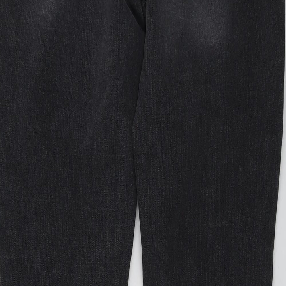 NEXT Womens Grey Cotton Skinny Jeans Size 12 L29 in Regular Button