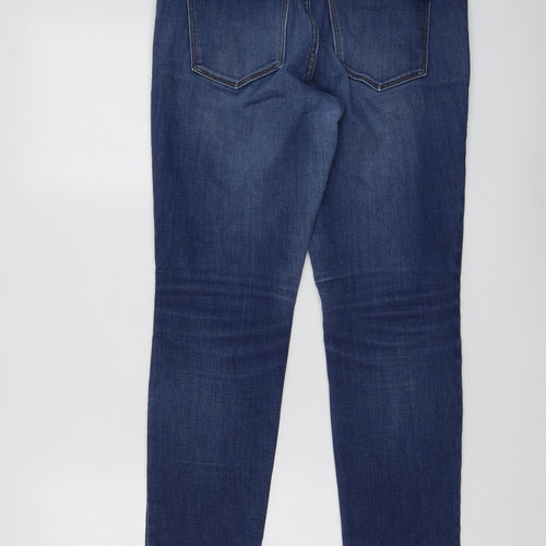 Old Navy Womens Blue Cotton Straight Jeans Size 6 L27 in Regular Button
