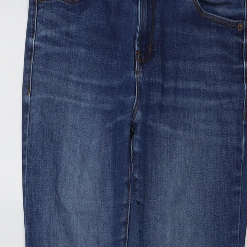 Old Navy Womens Blue Cotton Straight Jeans Size 6 L27 in Regular Button