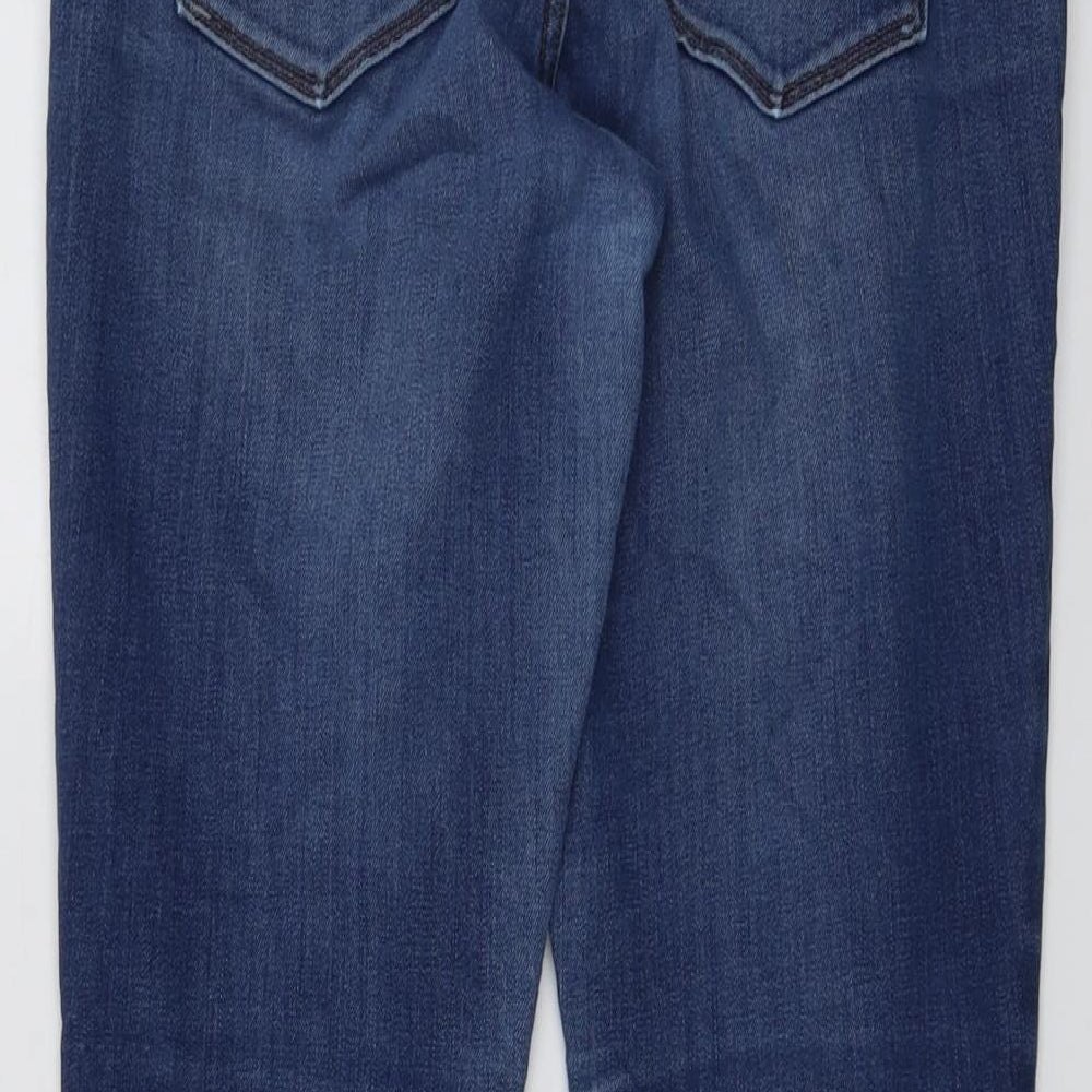 Old Navy Womens Blue Cotton Straight Jeans Size 6 L27 in Regular Button