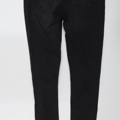 Hera Mens Black Cotton Skinny Jeans Size 32 in L31 in Regular Button