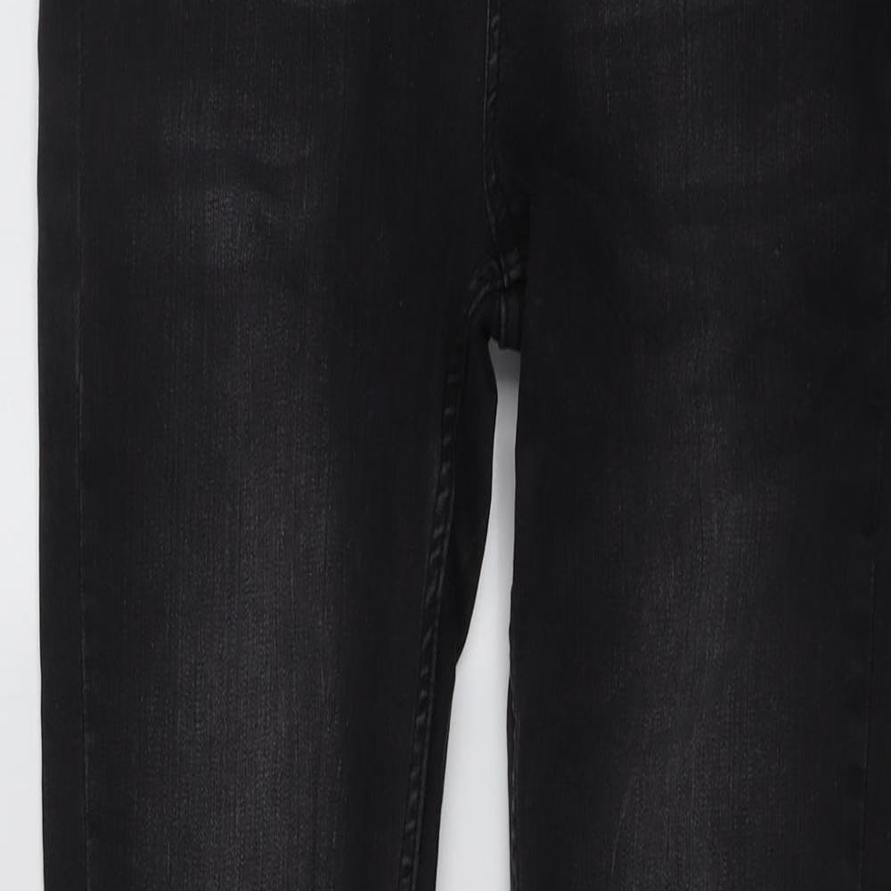 Hera Mens Black Cotton Skinny Jeans Size 32 in L31 in Regular Button