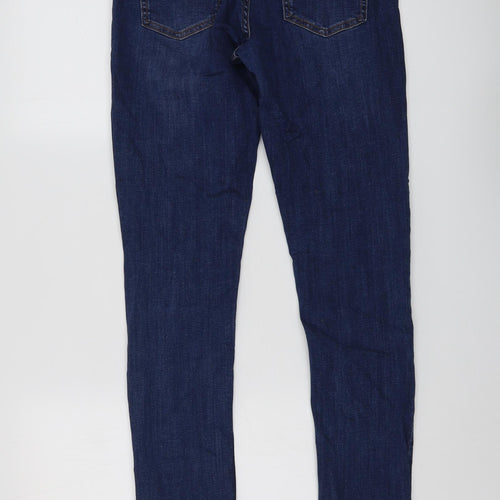 Oasis Womens Blue Cotton Skinny Jeans Size 12 L29 in Regular Button