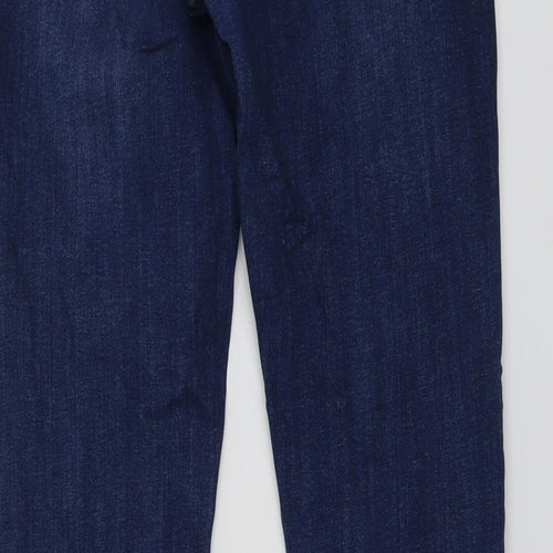 Oasis Womens Blue Cotton Skinny Jeans Size 12 L29 in Regular Button