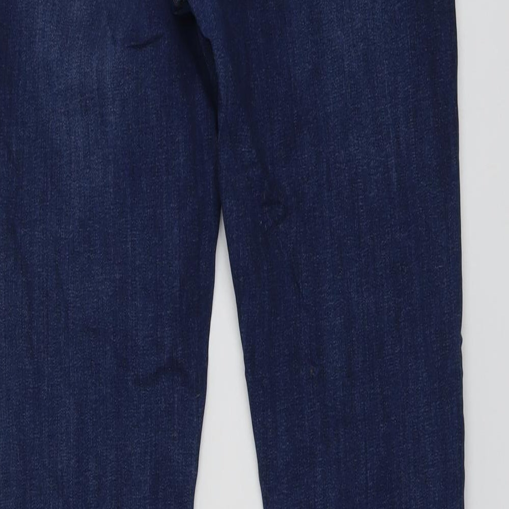 Oasis Womens Blue Cotton Skinny Jeans Size 12 L29 in Regular Button