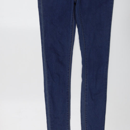Noisy may Womens Blue Cotton Skinny Jeans Size 28 in L36 in Regular Button