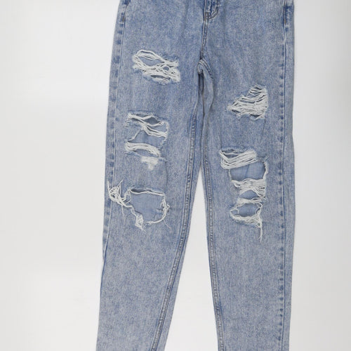 Topshop Womens Blue Cotton Skinny Jeans Size 26 in L28 in Regular Button