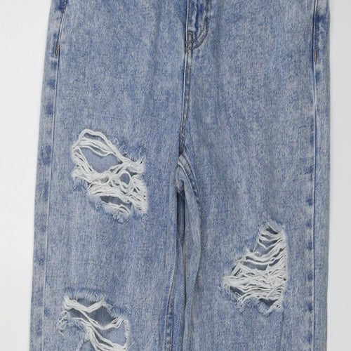 Topshop Womens Blue Cotton Skinny Jeans Size 26 in L28 in Regular Button