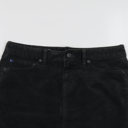 Gap Womens Grey Cotton A-Line Skirt Size 6 Button