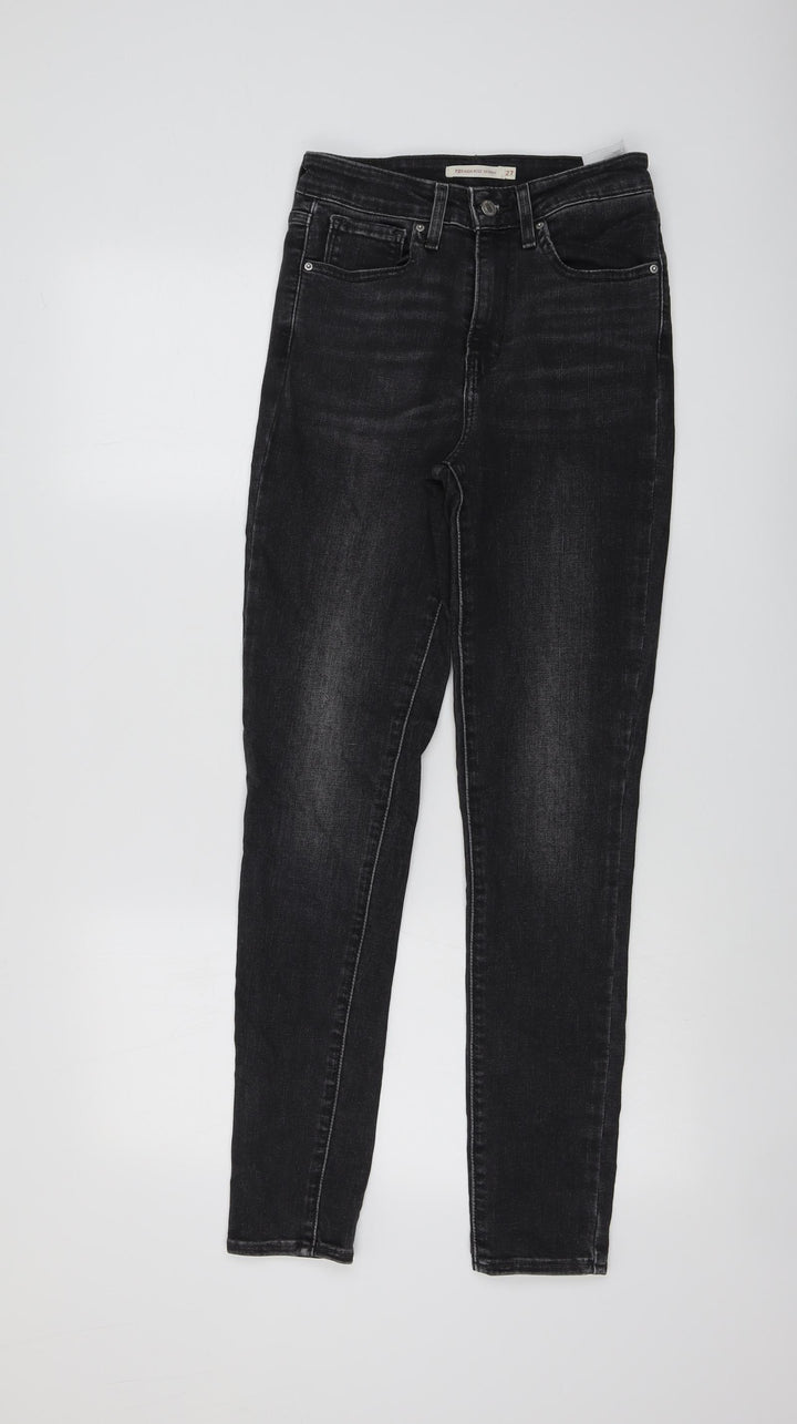 Levi's Womens Grey Cotton Skinny Jeans Size 27 in L29 in Regular Button