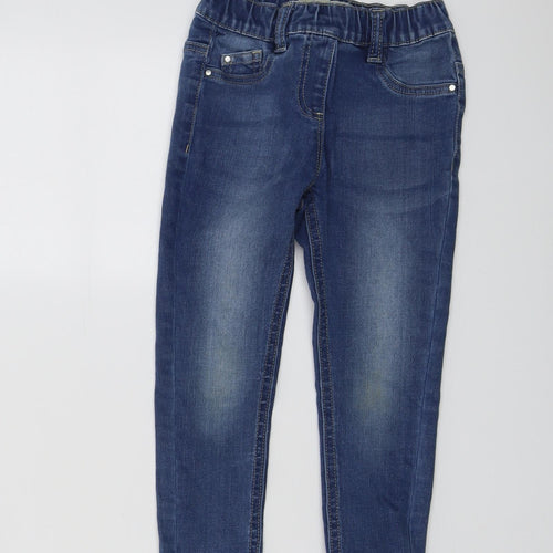 NEXT Boys Blue Cotton Skinny Jeans Size 4 Years Regular