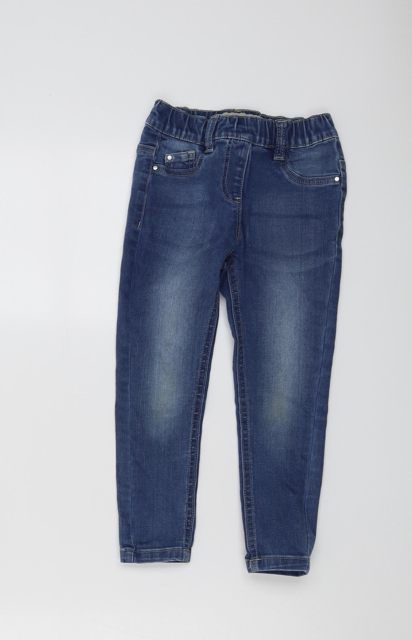 NEXT Boys Blue Cotton Skinny Jeans Size 4 Years Regular