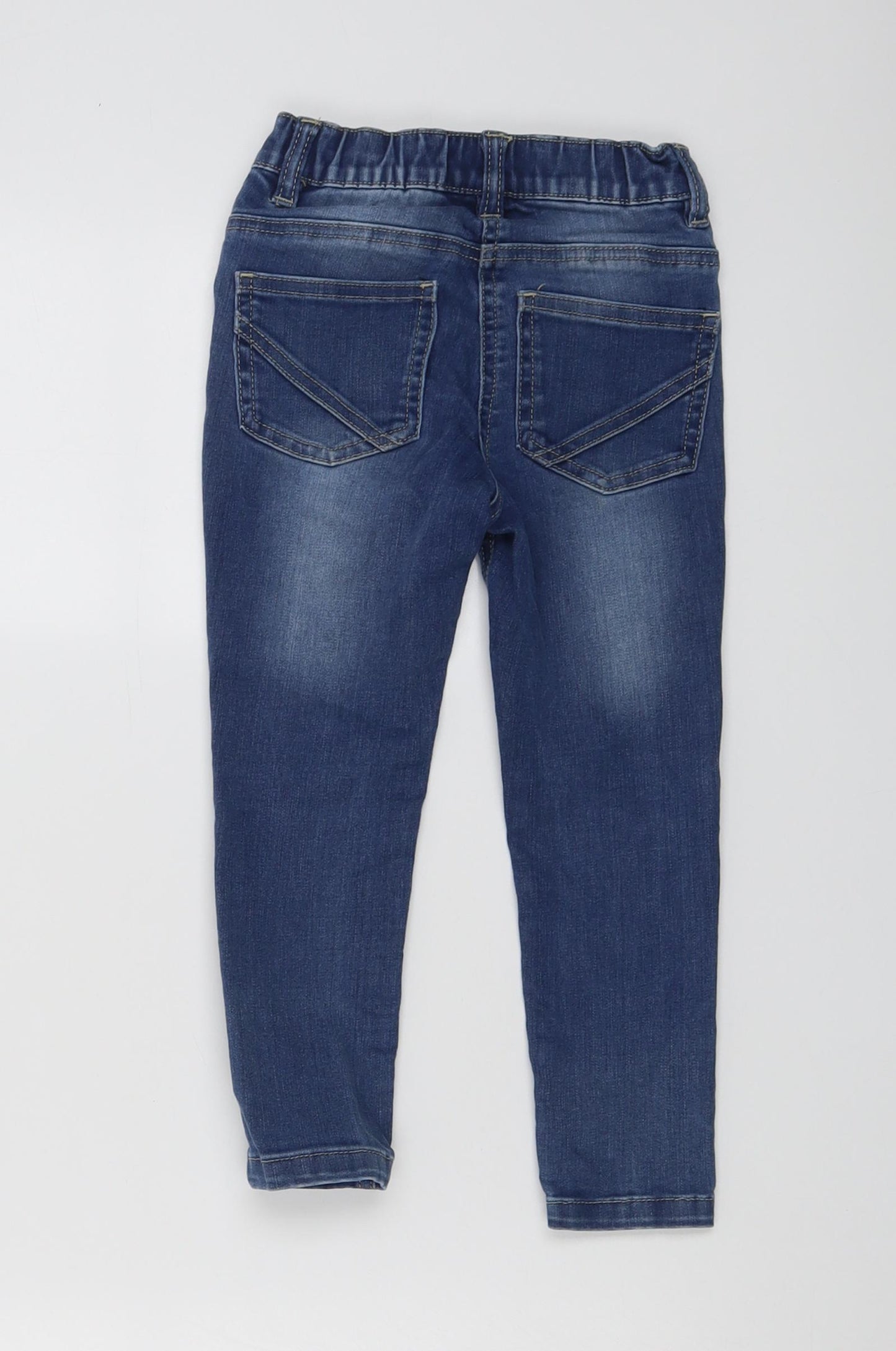 NEXT Boys Blue Cotton Skinny Jeans Size 4 Years Regular