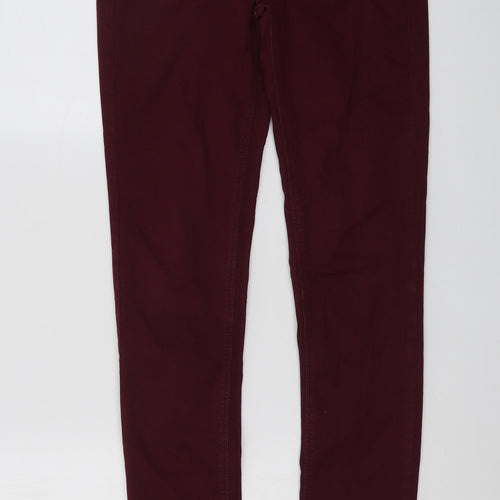 Oasis Womens Purple Cotton Skinny Jeans Size 10 L30 in Regular Button