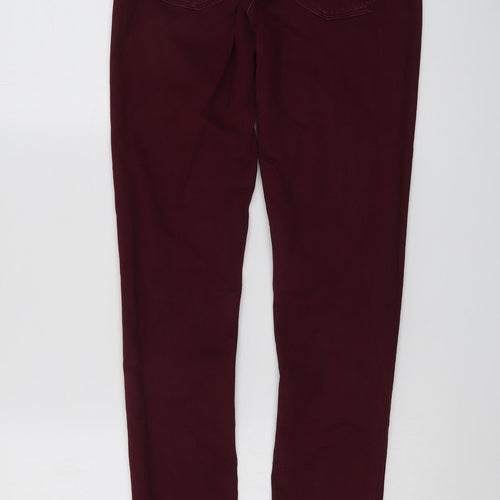 Oasis Womens Purple Cotton Skinny Jeans Size 10 L30 in Regular Button