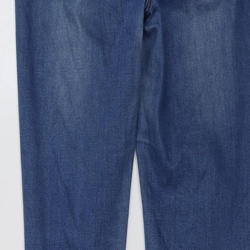 New Look Womens Blue Cotton Skinny Jeans Size 12 L27 in Regular Button