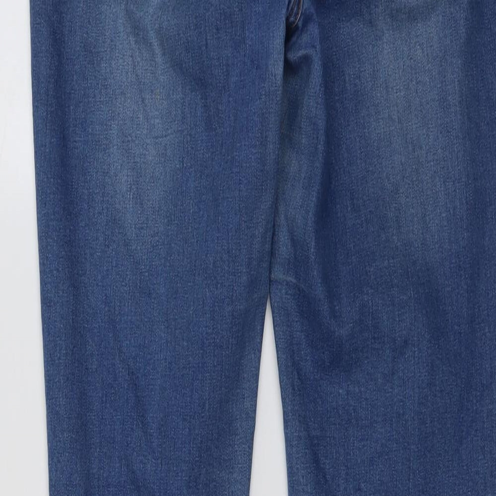 New Look Womens Blue Cotton Skinny Jeans Size 12 L27 in Regular Button