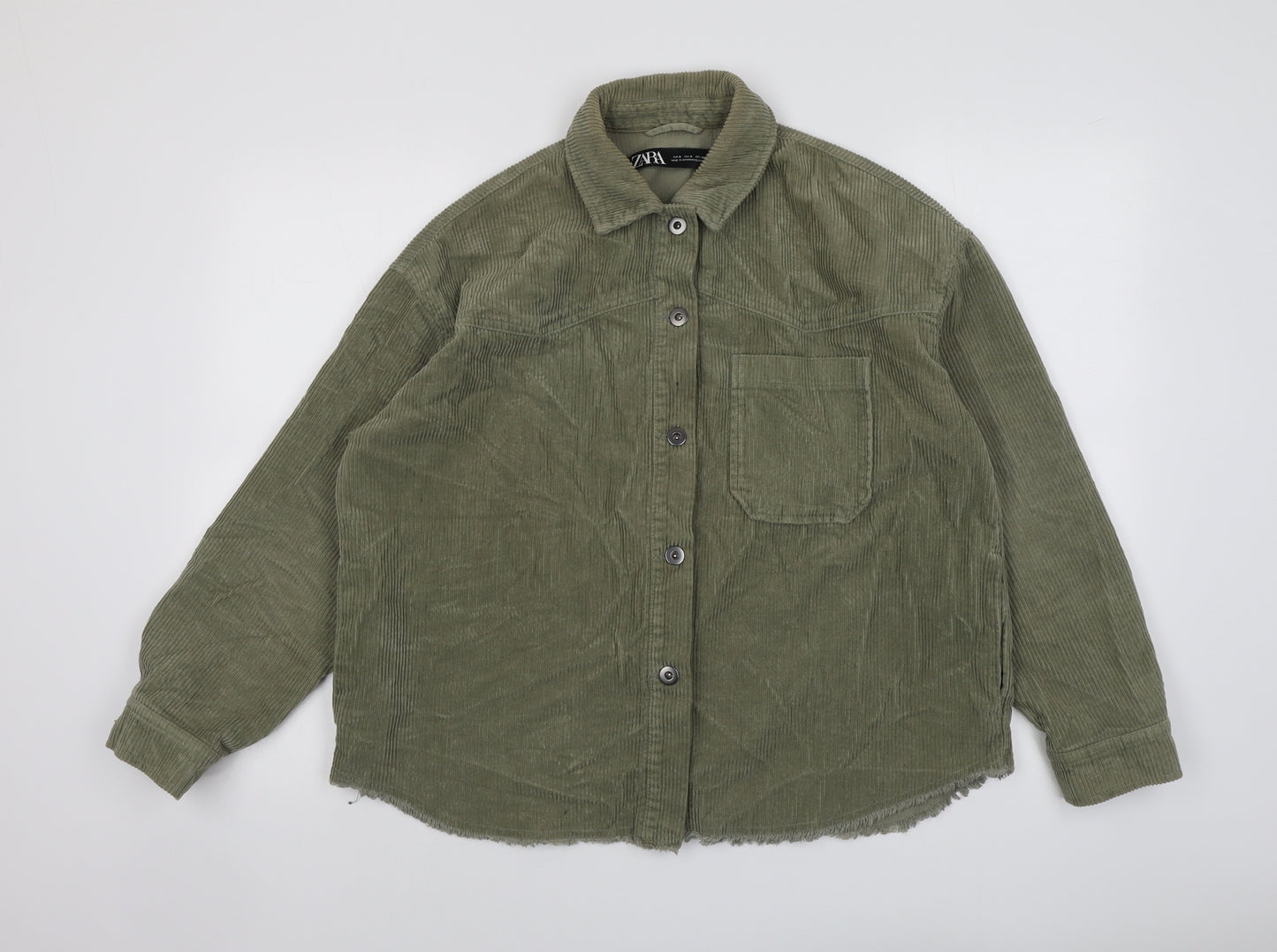 Zara Womens Green Jacket Size S Button