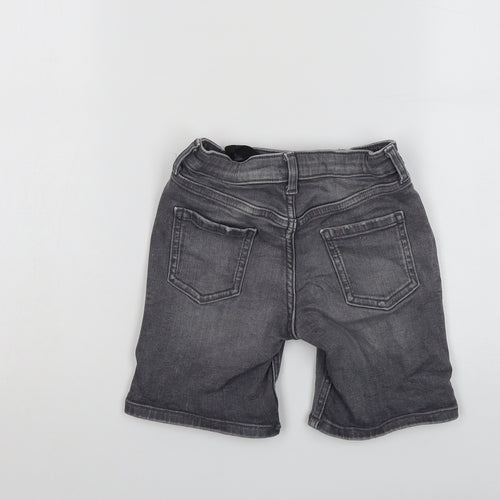 River Island Boys Grey Cotton Chino Shorts Size 3-4 Years Regular Snap - Distressed