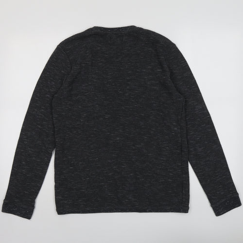 Bershka Mens Grey Cotton Pullover Sweatshirt Size L