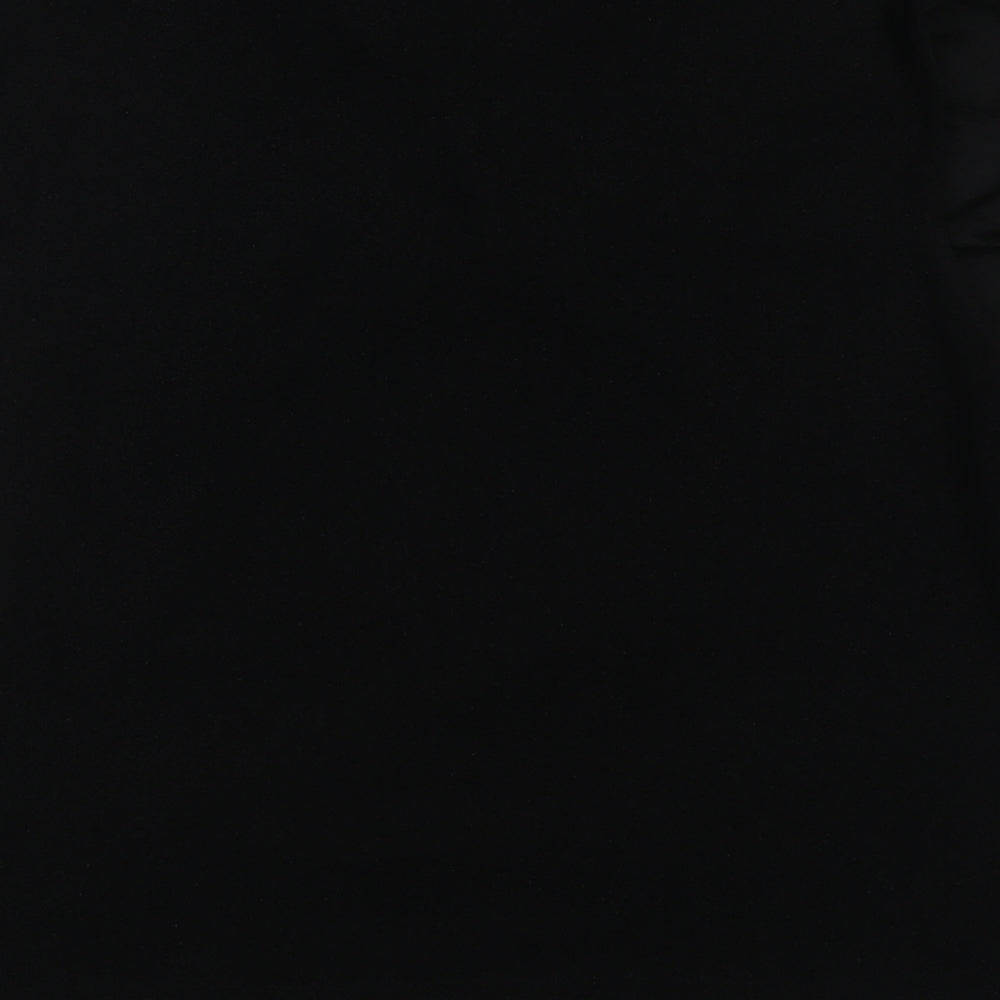 Marks and Spencer Womens Black Polyamide Basic Blouse Size 20 V-Neck