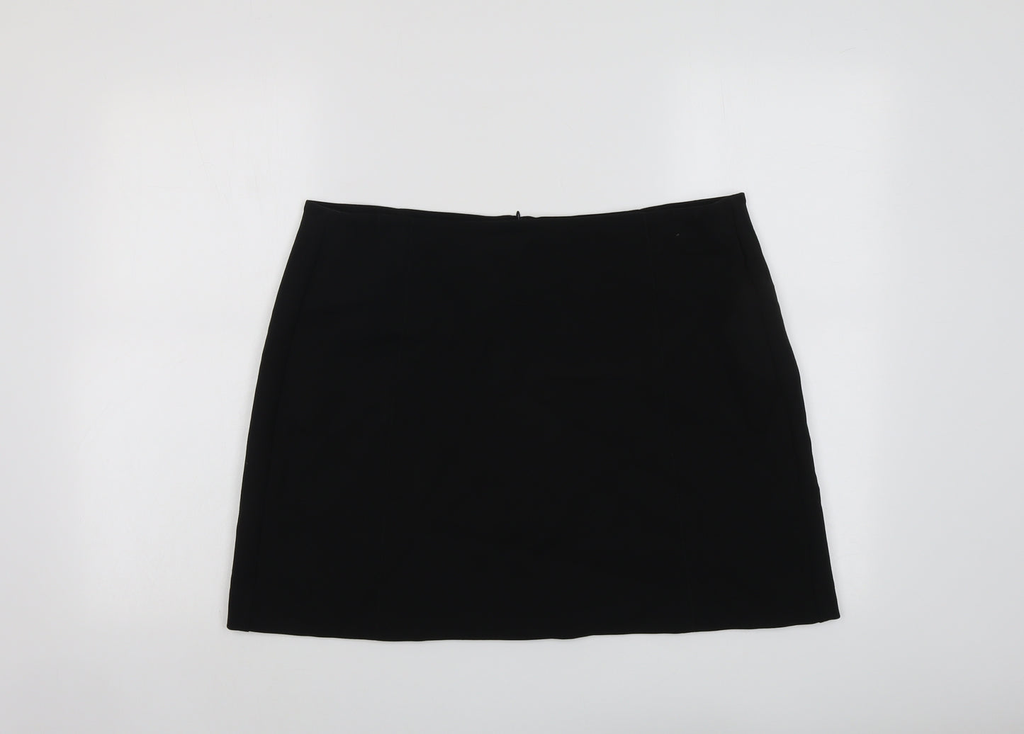 Marks and Spencer Womens Black Polyester A-Line Set Size 18 Zip