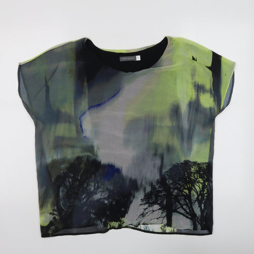 Mint Velvet Womens Multicoloured Polyester Basic Blouse Size 12 Round Neck - Tree