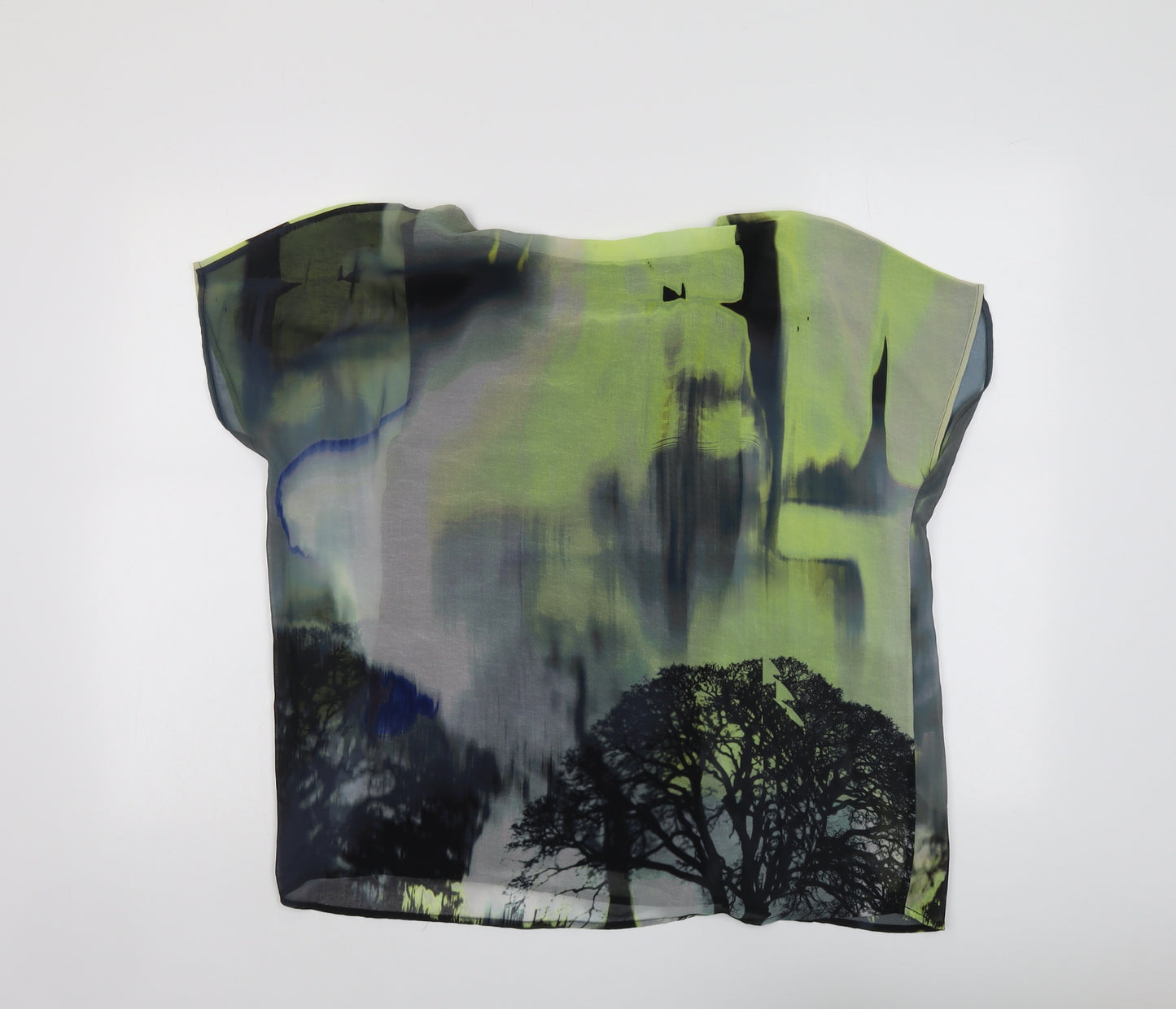 Mint Velvet Womens Multicoloured Polyester Basic Blouse Size 12 Round Neck - Tree