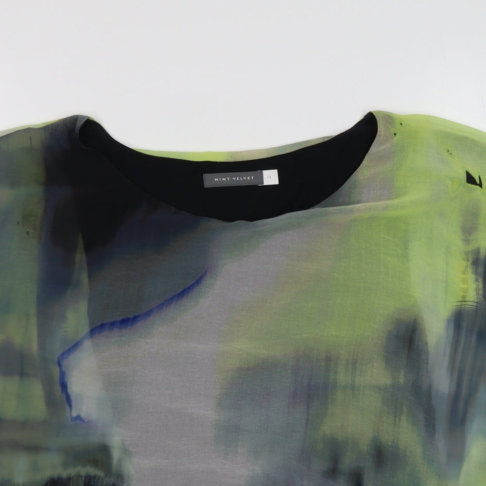 Mint Velvet Womens Multicoloured Polyester Basic Blouse Size 12 Round Neck - Tree