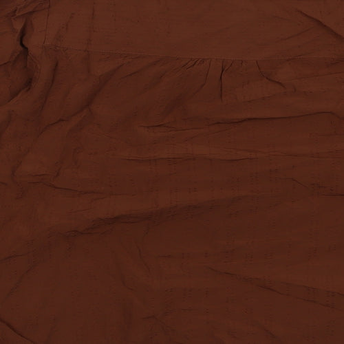 Marks and Spencer Womens Brown Modal Basic Blouse Size 18 Round Neck