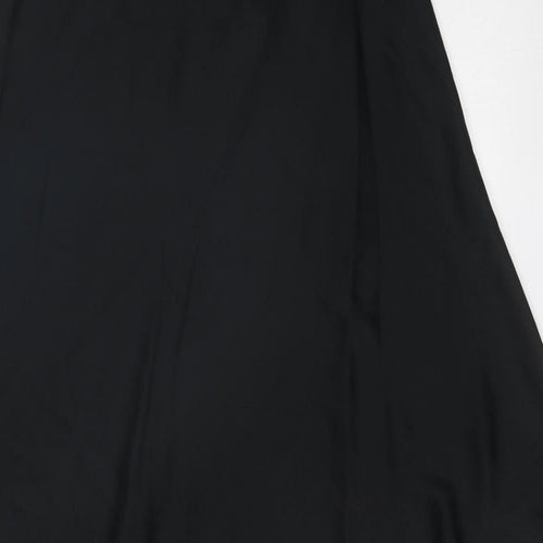 Marks and Spencer Womens Black Polyester Swing Skirt Size 14