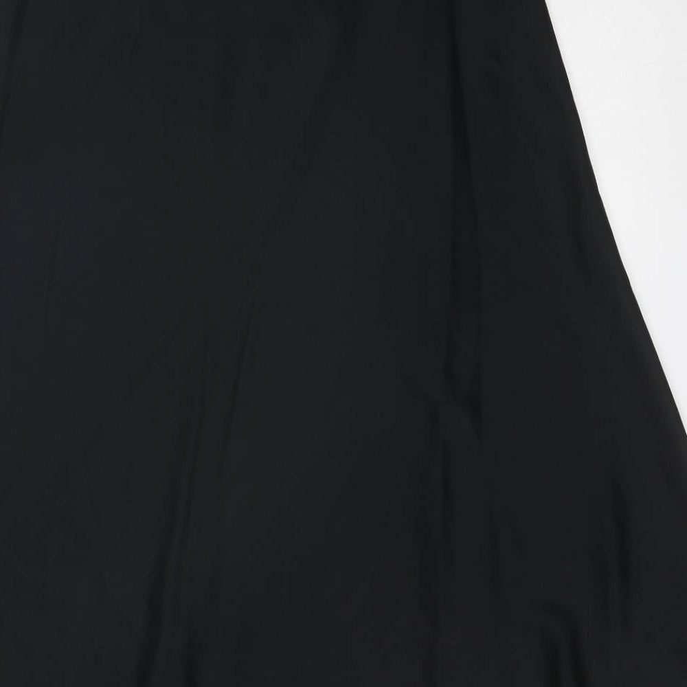 Marks and Spencer Womens Black Polyester Swing Skirt Size 14