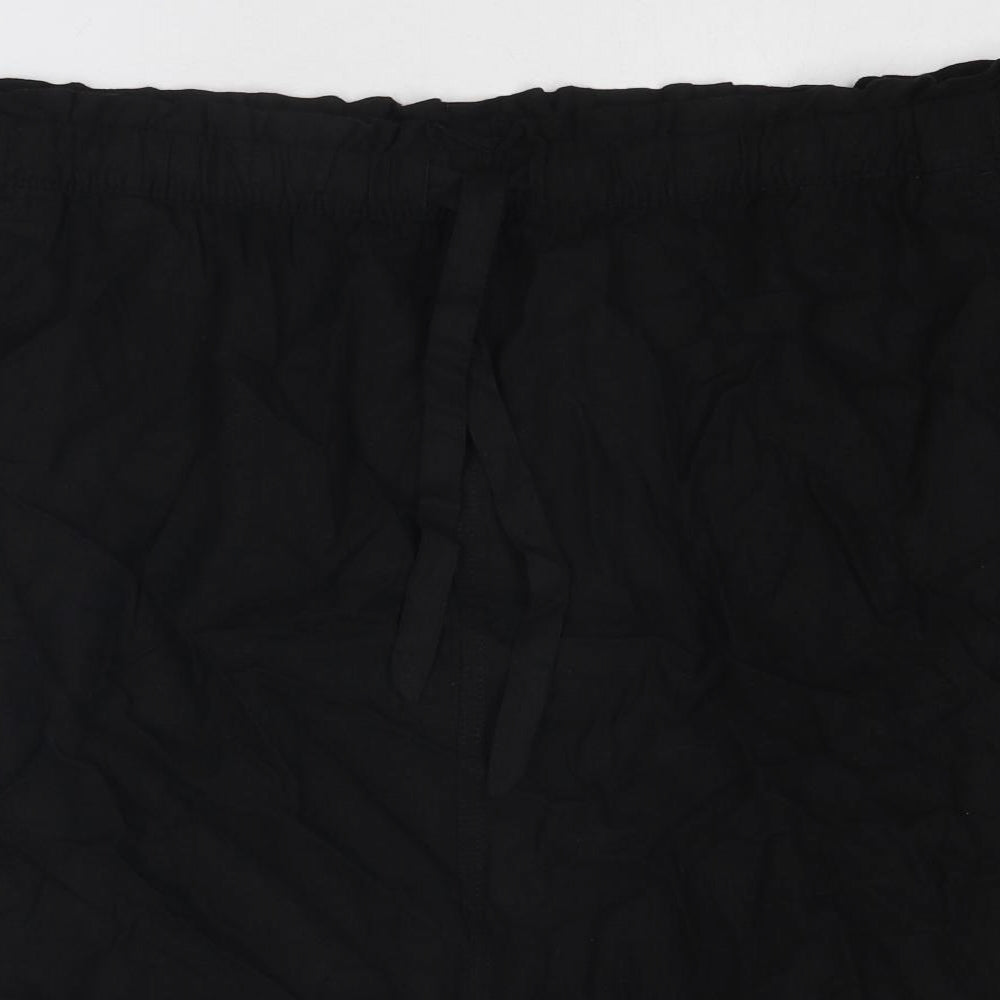 Marks and Spencer Womens Black Linen A-Line Skirt Size 24 Drawstring
