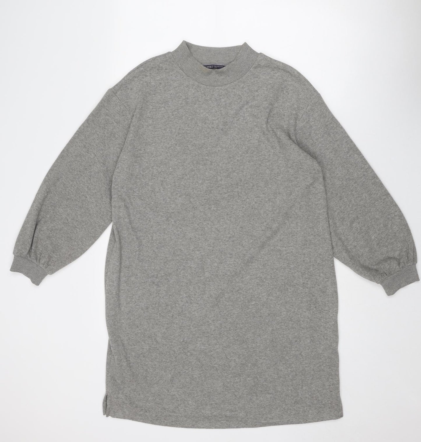 Marks and Spencer Womens Grey Polyester Pullover Sweatshirt Size 14 Pullover