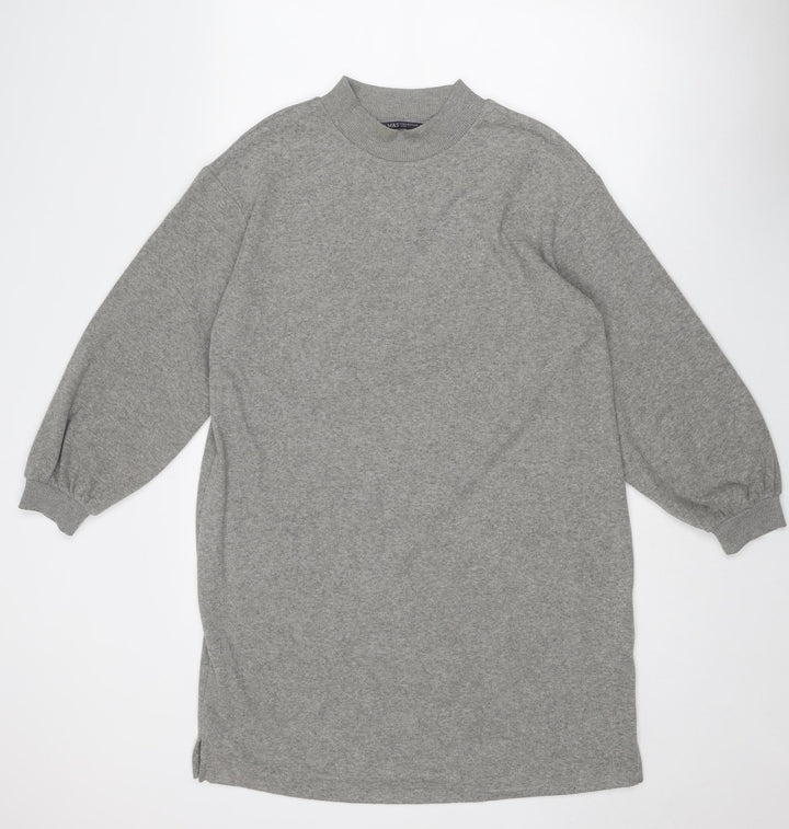 Marks and Spencer Womens Grey Polyester Pullover Sweatshirt Size 14 Pullover