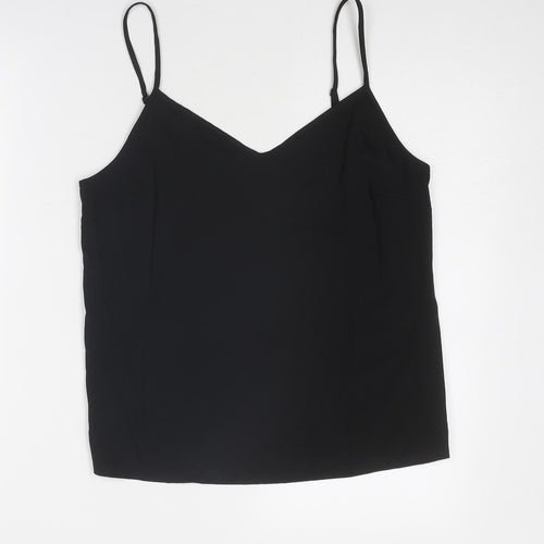 Marks and Spencer Womens Black Polyester Basic Tank Size 10 Sweetheart
