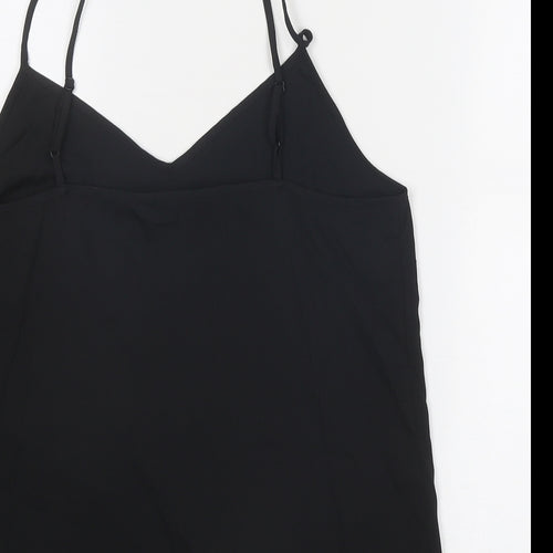 Marks and Spencer Womens Black Polyester Basic Tank Size 10 Sweetheart
