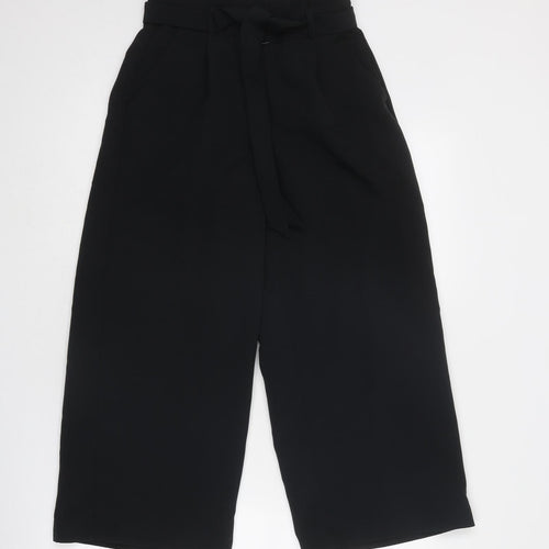 VERO MODA Womens Black Polyester Trousers Size XS Regular Zip