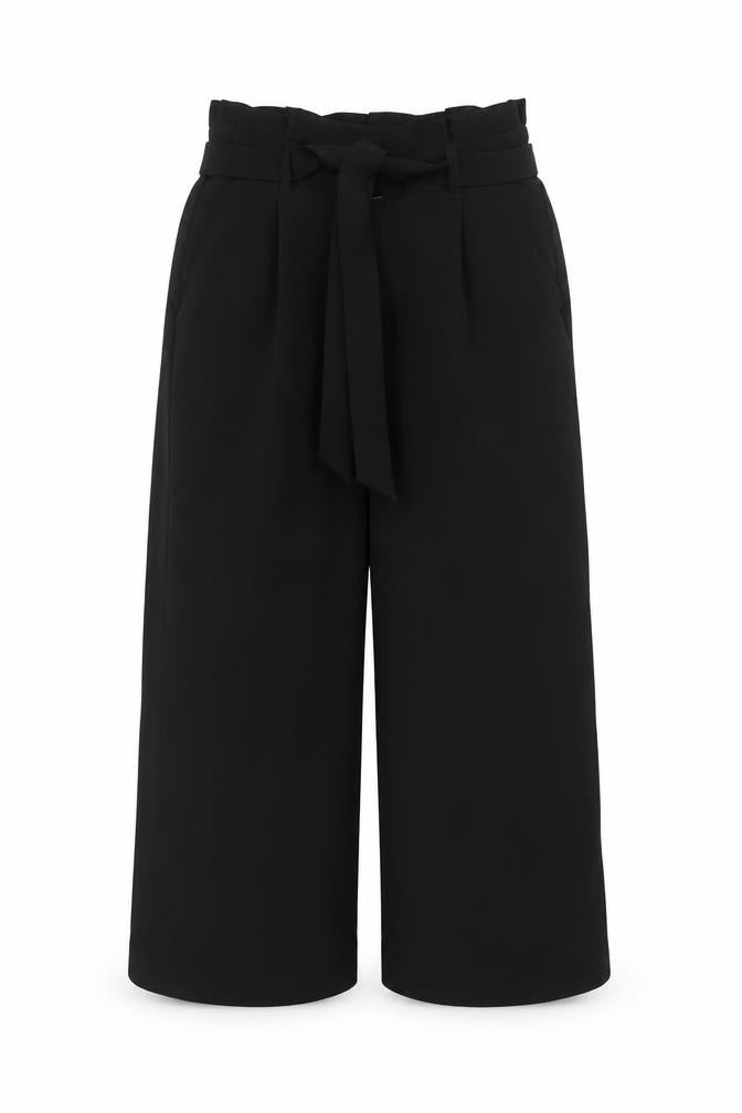 Front view of Vero Moda women’s black polyester trousers, size XS, regular zip