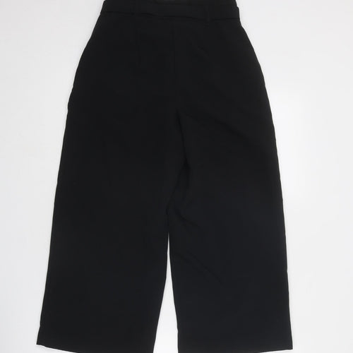VERO MODA Womens Black Polyester Trousers Size XS Regular Zip