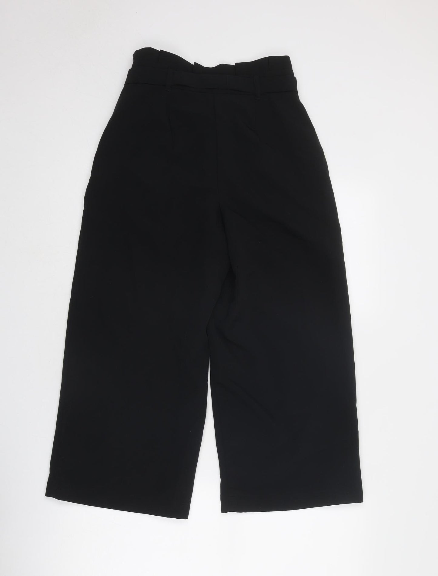 VERO MODA Womens Black Polyester Trousers Size XS Regular Zip