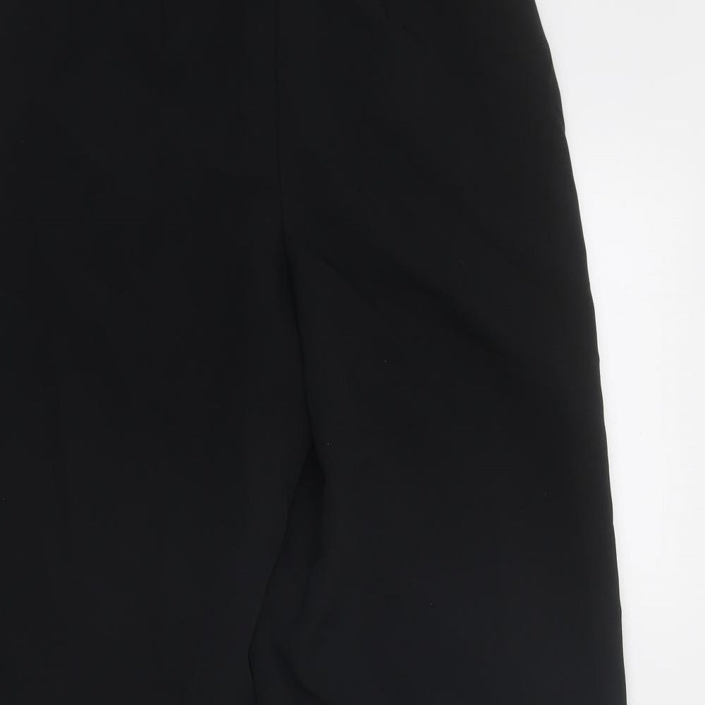 VERO MODA Womens Black Polyester Trousers Size XS Regular Zip