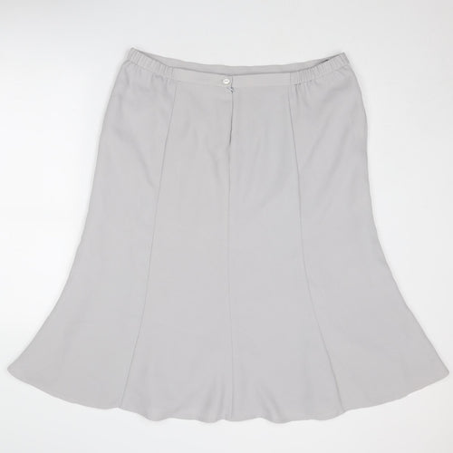 Eastex Womens Grey Polyester Swing Skirt Size 20 Zip