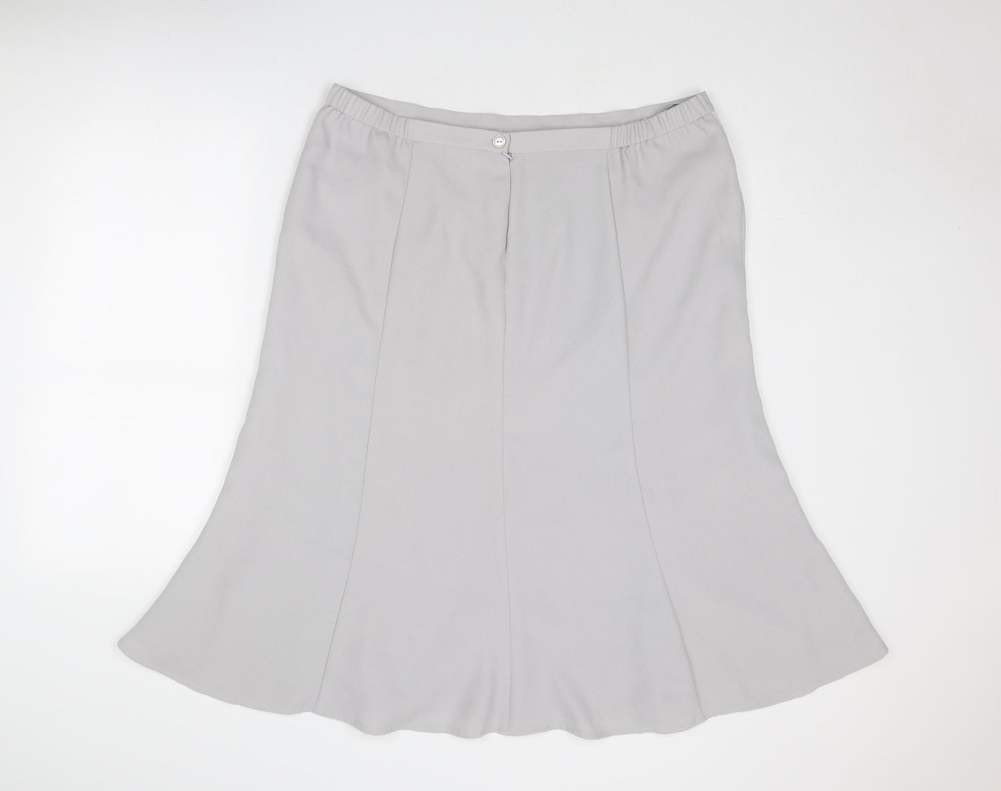 Eastex Womens Grey Polyester Swing Skirt Size 20 Zip