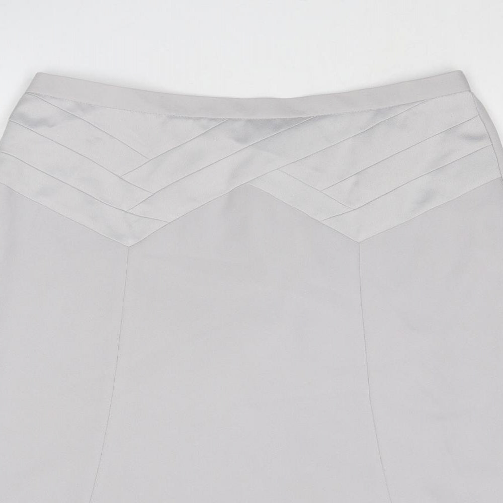 Eastex Womens Grey Polyester Swing Skirt Size 20 Zip