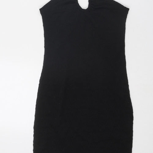 Divided by H&M Womens Black Polyester Mini Size S Halter Pullover