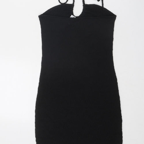 Divided by H&M Womens Black Polyester Mini Size S Halter Pullover